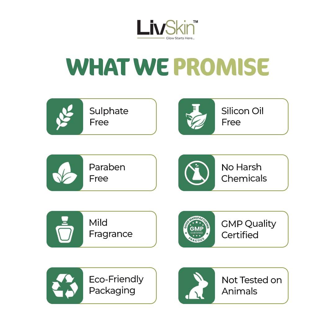 LivSkin promises: sulphate, paraben and silicone-oil free