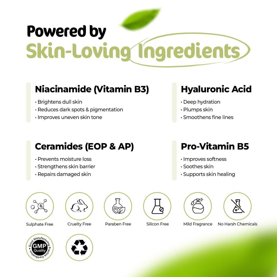 Key ingredients: Niacinamide, Hyaluronic Acid, Ceramides, Pro-Vitamin B5