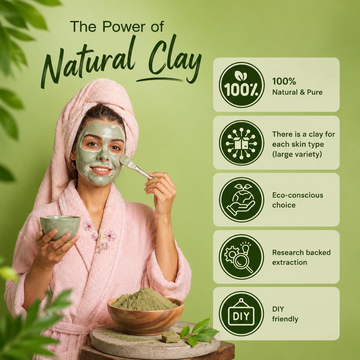 Woman applying a multani mitti face mask